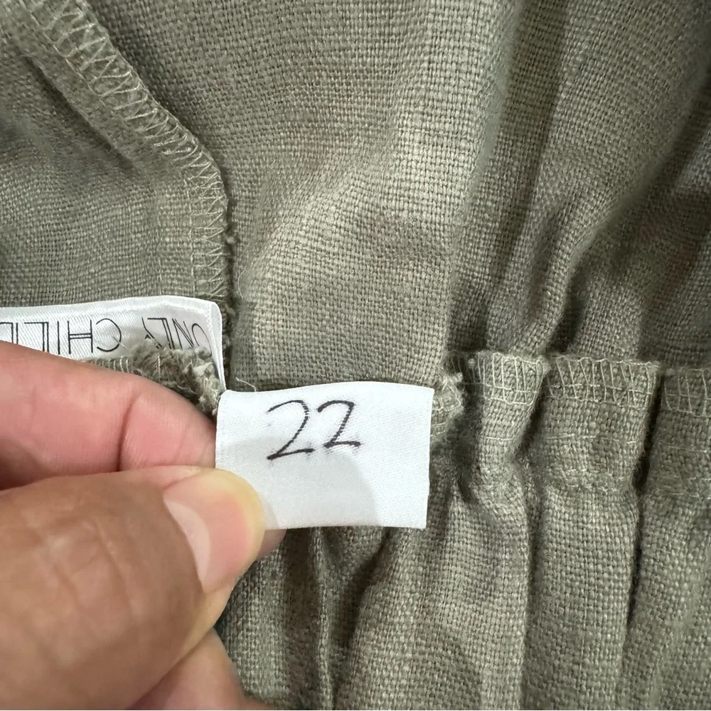 Only Child Linen Shorts Slow Fashion Made In USA Size 22